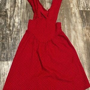 My Michelle Red Dress with Black Accents